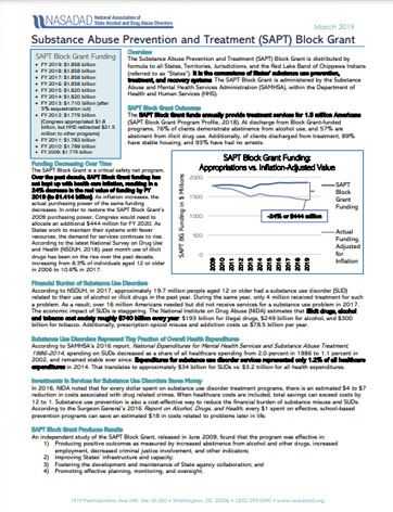 Substance Abuse Prevention and Treatment (SAPT) Block Grant