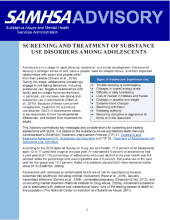 Screening And Treatment Of Substance Use Disorders Among Adolescents ...