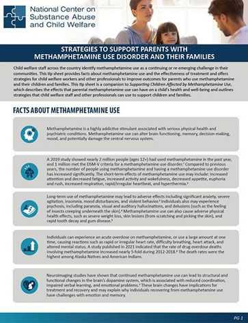 Strategies to Support Parents with Methamphetamine Use Disorder and Their Families